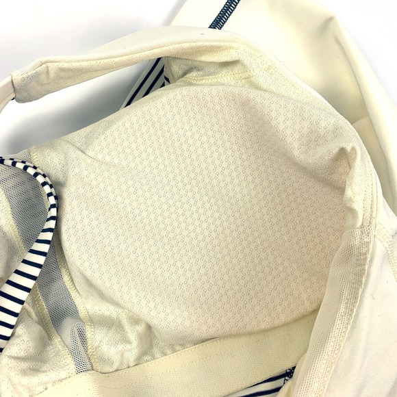 Lululemon Energy Tank Hyper Stripe Angel Wing Sz 4 Ivory Minimal Signs of Wear - Picture 6 of 10